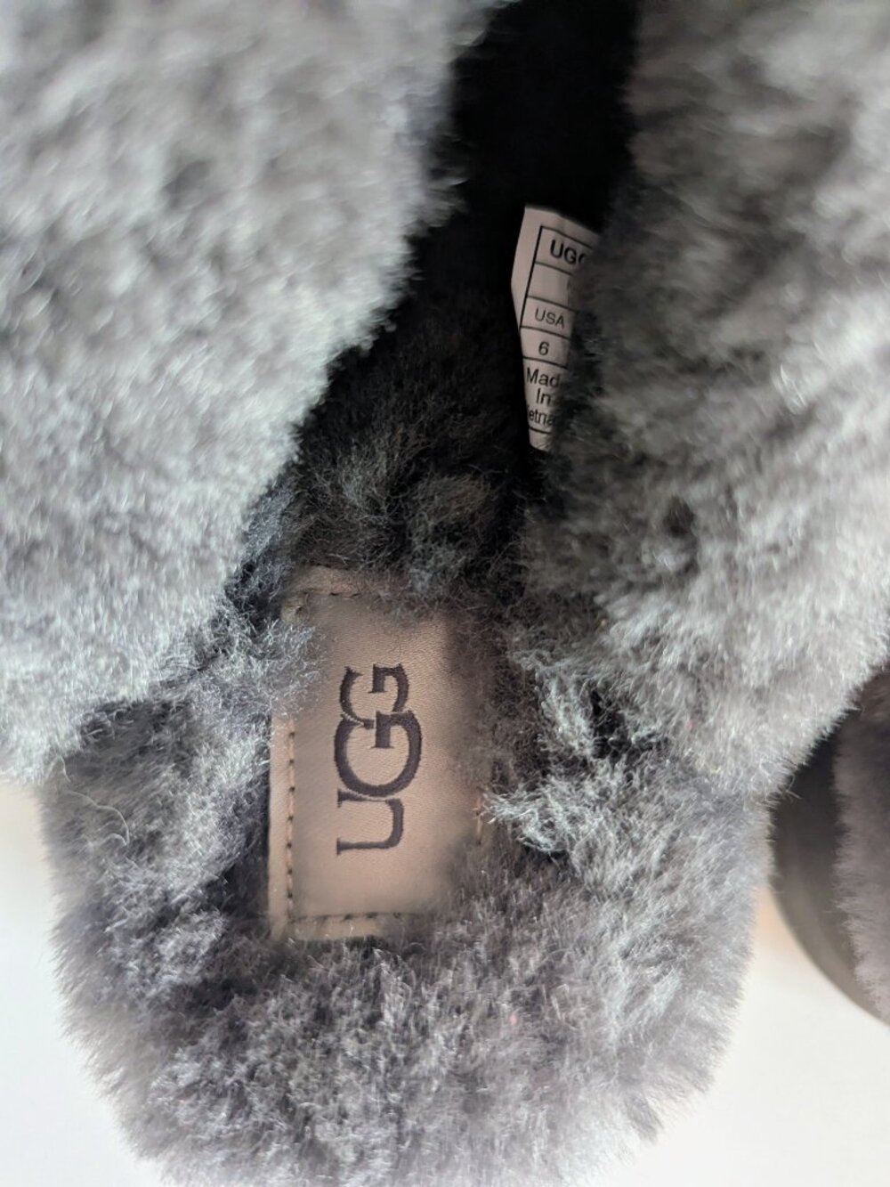 NWOT UGG Disquette Platform Slipper Charcoal Grey - Size 6 - Picture 9 of 11